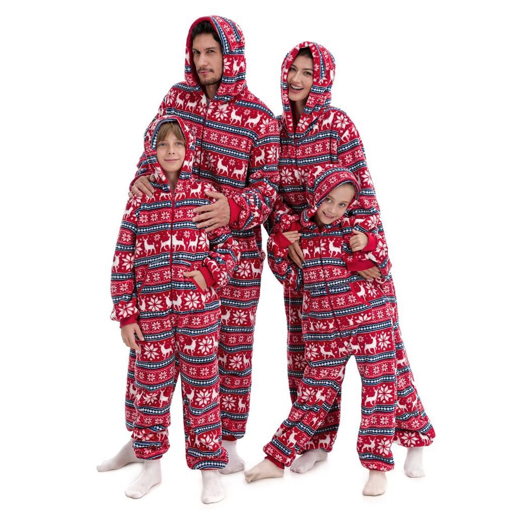 6277 Family Christmas Matching Onesie Teen Adult, Reindeer Costume Set